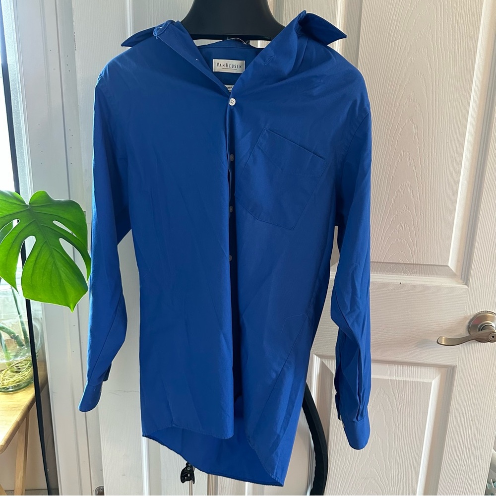 Van Heusen Blue Button-Down Dress Shirt